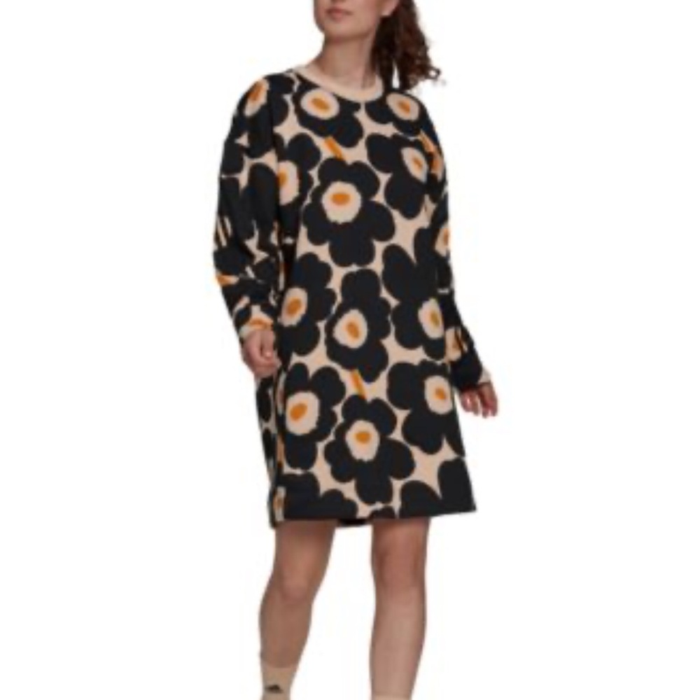Marimekko Black and Cream Floral Dress